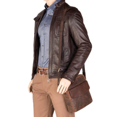 Мужская сумка на плечо Visconti TC70 - Vesper A5 (Oil Tan) -  Visconti