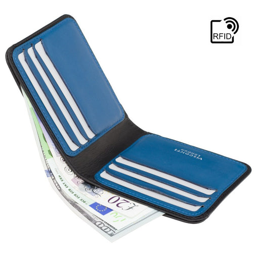 Гаманець чоловічий Visconti VSL35 Trim c RFID (Black-Cobalt)
