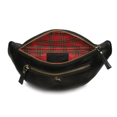 Жіноча чорна сумка на пояс (бананка) Ashwood V32 Black (Чорний)