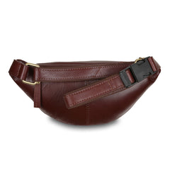 Жіноча коричнева сумка на пояс (бананка) Ashwood V32 Chestnut (Каштановий)