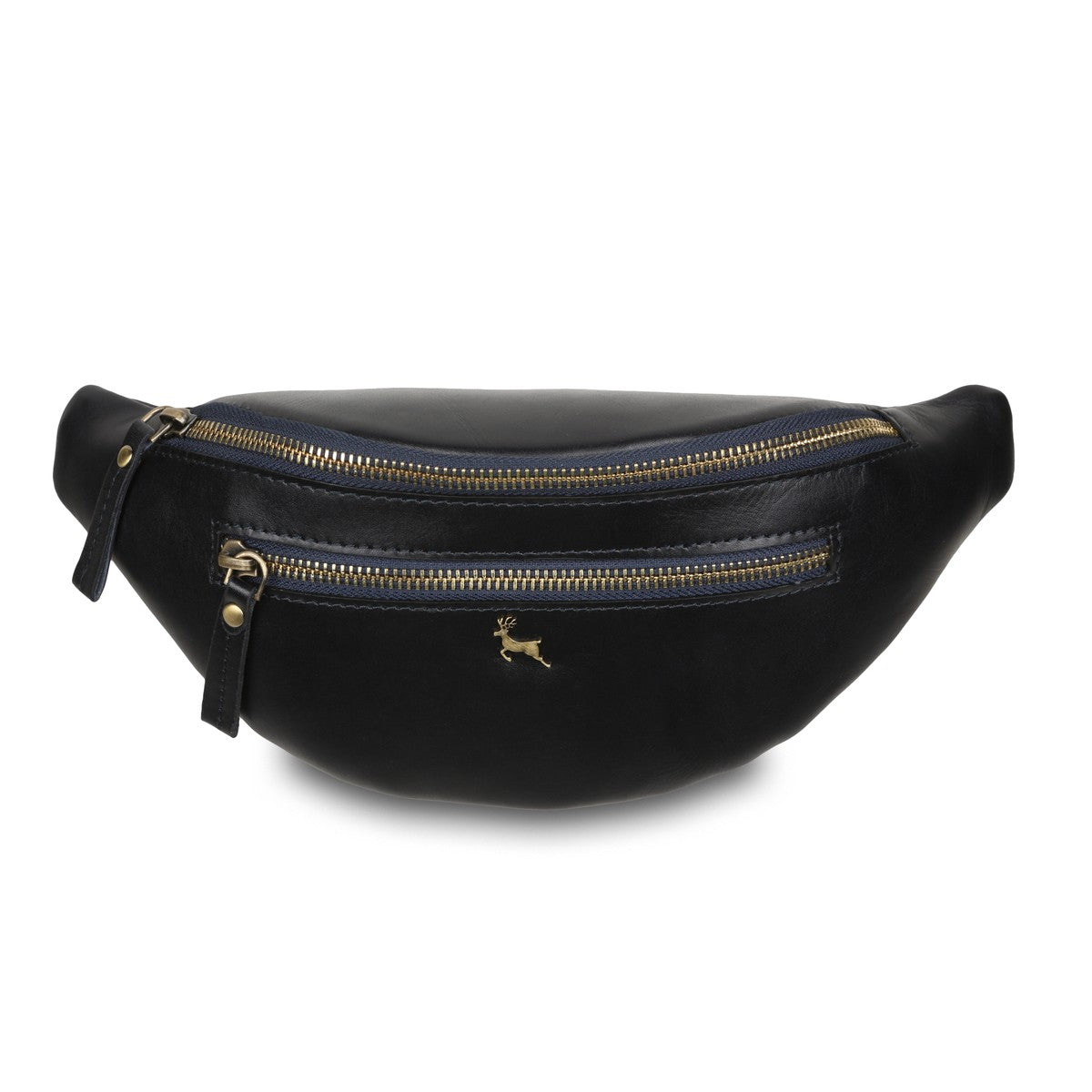 Жіноча синя сумка на пояс (бананка) Ashwood V32 Navy (Синій)