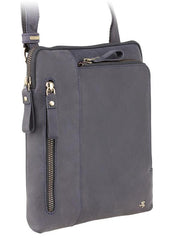 Синяя небольшая мужская сумка на плечо Visconti 15056 - Roy (Oil Blue) -  Visconti