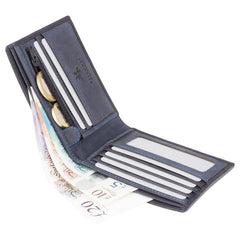 Синий мужской кошелек Visconti 707 - Shield (oil blue) -  Visconti