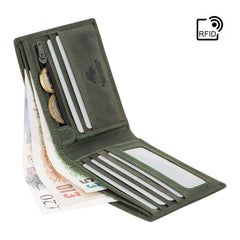 Зеленый мужской кошелек Visconti 707 - Shield (oil green) -  Visconti