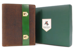 Светло-коричневый многофункциональный мужской кошелек Visconti 709 Rifle (Oil Tan) - Visconti