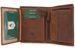 Светло-коричневый многофункциональный мужской кошелек Visconti 709 Rifle (Oil Tan) - Visconti