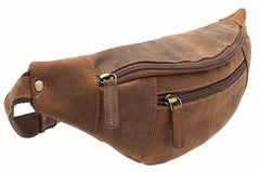 Коричневая сумка на пояс (бананка) Visconti 721 (Oil Tan) -  Visconti