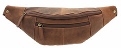 Коричневая сумка на пояс (бананка) Visconti 721 (Oil Tan) -  Visconti