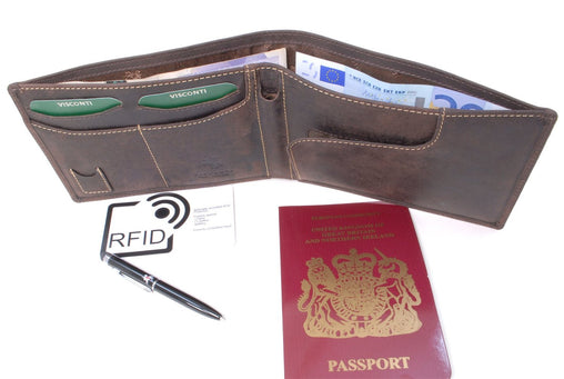 Кошелек для путешествий Visconti 726 - Jet с RFID (oil brown) -  Visconti