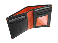 Компактный мужской кошелек без монетницы Visconti AP60 Thun (Black/Orange) - черно-оранжевый -  Visconti
