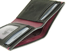 Компактный мужской кошелек без монетницы Visconti AP60 Thun (Black/Burgundy) - черный\бургунди - Visconti