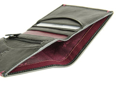 Небольшой мужской кошелек с монетницей на молнии Visconti AP61 Brig (Black/Burgundy) - Visconti