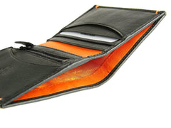 Небольшой мужской кошелек с монетницей на молнии Visconti AP61 Brig (Black/Orange) - Visconti