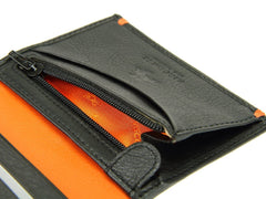 Небольшой мужской кошелек с монетницей на молнии Visconti AP61 Brig (Black/Orange) - Visconti