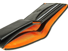 Классический черный мужской кошелек с монетницей Visconti AP62 Montreux (Black/Orange) - Visconti