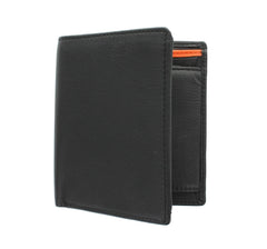 Мужской кошелек с оранжево-красным декором Visconti BD22 Dr. No (Black/Orange) - Visconti