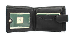 Черный мужской кошелек на кнопке Visconti HT10 - Knightsbridge (Black) - Visconti