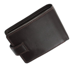 Коричневый мужской кошелек на кнопке Visconti HT10 - Knightsbridge (Brown) -  Visconti