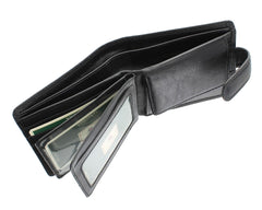 Черный мужской кошелек на кнопке Visconti HT13 - Strand (Black) -  Visconti