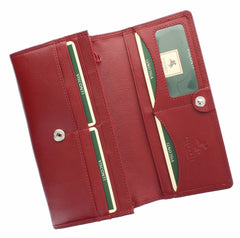 Красный женский кошелек Heritage HT35 Buckingham (red) - Visconti