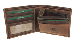 Коричневый мужской кошелек Visconti 707 - Shield (oil tan) -  Visconti