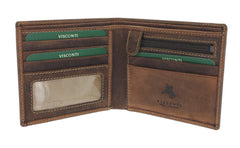 Коричневый мужской кошелек Visconti 707 - Shield (oil tan) - Visconti