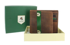 Коричневый мужской кошелек Visconti 707 - Shield (oil tan) - Visconti