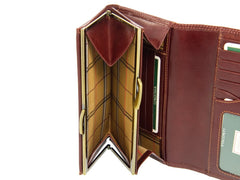 Классический коричневый женский кошелек Visconti MZ12 Maria (Brown) - Visconti