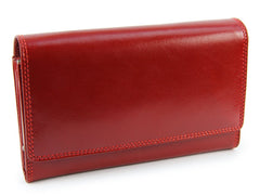 Классический красный женский кошелек Visconti MZ12 Maria (Red) - Visconti