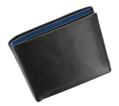 Черно-синий мужской кошелек Visconti PM101 Pablo (black/cobalt) - Visconti