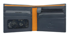 Сине-горчичный мужской кошелек Visconti PM101 Pablo (blue/mustard) -  Visconti