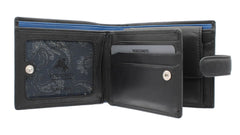 Мужской кошелек Visconti PM102 Leonardo (black/cobalt) - Visconti