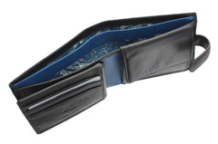 Мужской кошелек Visconti PM102 Leonardo (black/cobalt) - Visconti