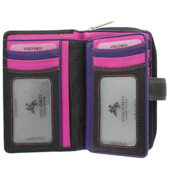 Женский черный кошелек Visconti R13 Carmelo (Black) -  Visconti