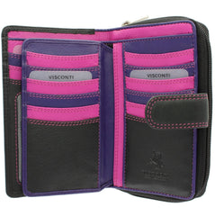 Женский черный кошелек Visconti R13 Carmelo (Black) -  Visconti