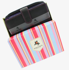 Женский черный кошелек Visconti R13 Carmelo (Black) -  Visconti