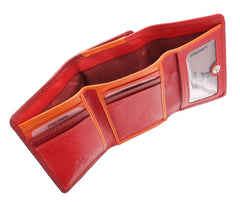Компактный женский кошелек в три сложения RB39 Biola (Red/Multi), красный -  Visconti
