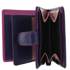 Розовый компактный женский кошелек Visconti RB40 Bali (Berry/Multi) -  Visconti