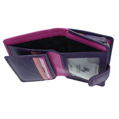 Розовый компактный женский кошелек Visconti RB40 Bali (Berry/Multi) -  Visconti