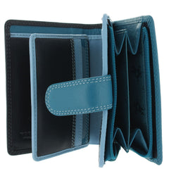 Синий компактный женский кошелек Visconti RB40 Bali (Blue/Multi) -  Visconti