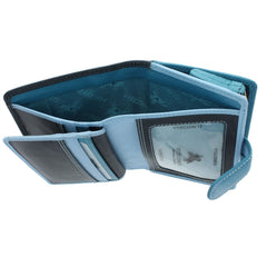 Синий компактный женский кошелек Visconti RB40 Bali (Blue/Multi) -  Visconti