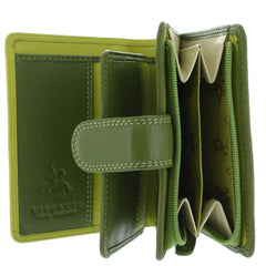 Лаймовый компактный женский кошелек Visconti RB40 Bali (Lime/Multi) - Visconti