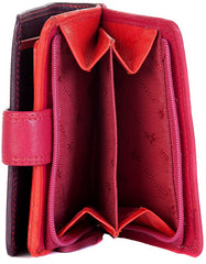 Сливовый компактный женский кошелек Visconti RB40 Bali (Plum/Multi) -  Visconti