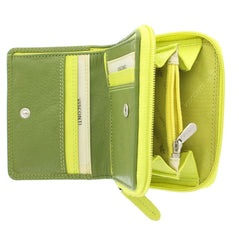 Лаймовый маленький женский кошелек RB53 Hawaii (Lime/Multi) -  Visconti