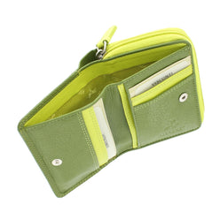 Лаймовый маленький женский кошелек RB53 Hawaii (Lime/Multi) -  Visconti