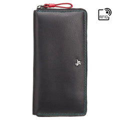 Черный кошелек-клатч на молнии Visconti SP79 Violet Black (женский) - Visconti