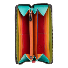 Черный кошелек-клатч на молнии Visconti SP79 Violet Black (женский) - Visconti