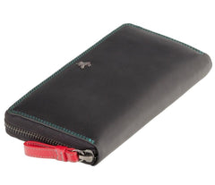 Черный кошелек-клатч на молнии Visconti SP79 Violet Black (женский) - Visconti