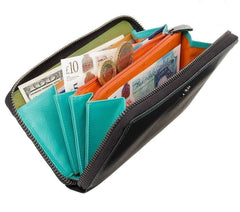 Черный кошелек-клатч на молнии Visconti SP79 Violet Black (женский) - Visconti