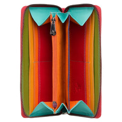 Красный кошелек-клатч на молнии Visconti SP79 Violet Red (женский) -  Visconti